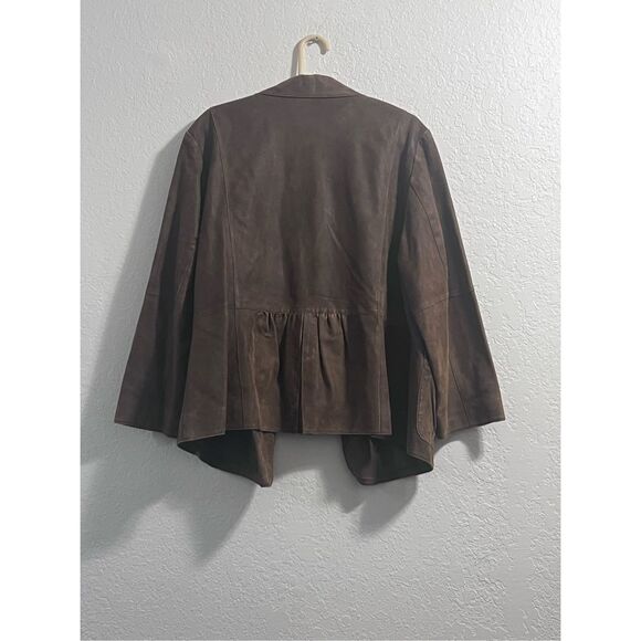 J Jill jjill soft suede leather boho long jacket coat 2x - Picture 5 of 6